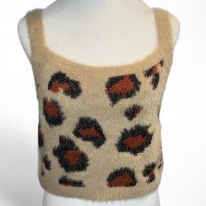 Cozy Casual Tan Leopard Print Crop Top